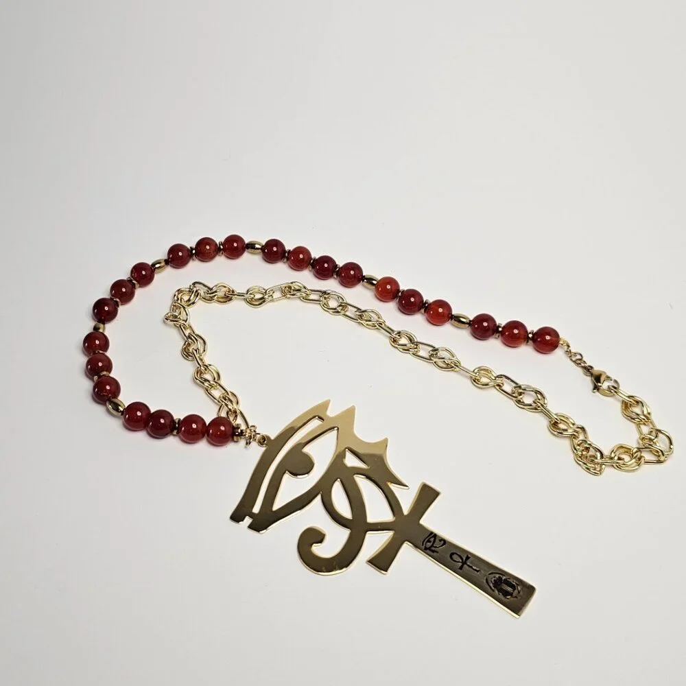 Key Of Life and Horus Eye Necklace - Picture 3 of 4